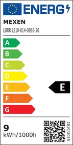 Mexen LDRR, LED stropné svietidlo na zapustenie, priemer 12 cm 14 cm, 9W, studená - 6500K, 990 lm, biela - L210-014-0965-20