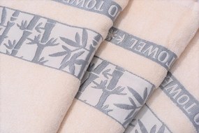 Bambusový uterák BAMBOO 50x90 cm krémový, 70% bambusové vlákno | 30% bavlna
