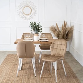 PROXIMA.store - Čalúnená jedálenska stolička LUCKY FARBA: béžová