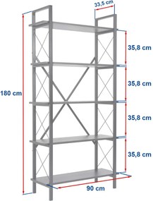 Knižnica Elysian - White, Gold