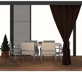 Dekorstudio Záhradný záves do altánku tmavo hnedý- 27 Rozmer závesu: 155x240cm