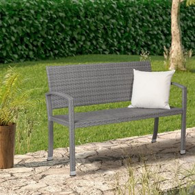 Casaria Záhradná lavica polyratan, 122x55x90cm béžovo-šedá