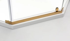 BPS-koupelny Päťuholníkový sprchový kút KZ91A 80x80 zlatá/transparent - bez vaničky