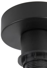 Moderné stropné svietidlo čierne so zlatom 47 cm Duo tienidlo - Combi