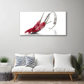 Skleneny obraz Chilli lyžica kuchyňa 125x50 cm