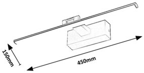 Rabalux 78001 nástenné LED svietidlo Gaten, 8 W, čierna