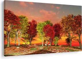 Obraz - Farebné stromy (90x60 cm)