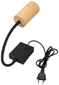 Brilagi - Flexibilná nástenná lampa SELE 1xGU10/30W/230V čierna/dekor duba