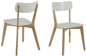 Dizajnová jedálenska stolička Niecy, biela breza