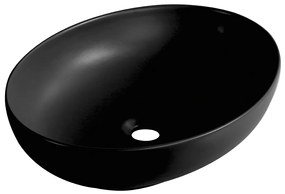 Laveo Desna, umývadlo na dosku 515x395x135 mm, čierna matná, LAV-VUD_B251