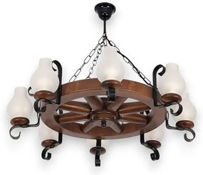 Brilagi - Luster na reťazi ROATA 8xE14/40W/230V buk/orech