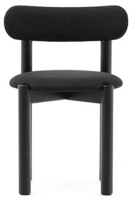 Čierne jedálenské stoličky z dubového dreva v súprave 2 ks Nebai – Kave Home