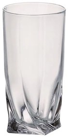 Crystalite Bohemia VÝPREDAJ Crystal Bohemia Poháre QUADRO 350 ml, 1 ks