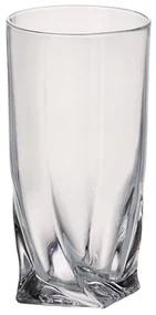 Crystalite Bohemia VÝPREDAJ Crystal Bohemia Poháre QUADRO 350 ml, 1 ks