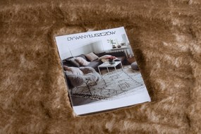 Koberec prateľný LAPIN Shaggy,  hnedý/ slonová kosť