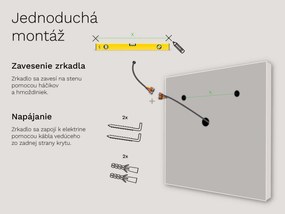 Zrkadlo s LED osvetlením M2 premium