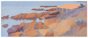 Obraz - Henri Edmond Cross, Calanque des Antibois, reprodukcia (120x50 cm)