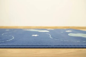 Detský koberec Kids 534547/94955 Jeans Kosmos modrý / tyrkysový