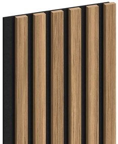 Mexen Lam-F, akustické stenové lamely 275 × 30 cm, plstený podklad 8 mm, technická dyha, orech svetlý, S105-275307-3015-017
