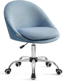Otočná stolička, výškovo nastaviteľná, 80-90x60x60cm, bledomodrá
