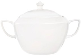 Polievková misa s pokrievkou MONA, hranatá, porcelán, 33 x 24 cm