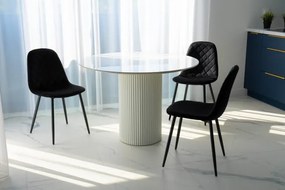 Jedálenská stolička ORLANDO zamatová, čierna