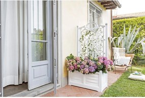 BAMA Kvetináč s dekoračnou mriežkou SEPARE, biely