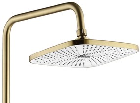 Rea Storm, sprchová-vaňová súprava dažďovou hlavovou a ručnou sprchovou hlavicou, zlatá matná, REA-P9535