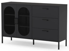 Čierna komoda 140x90 cm Diora – Marckeric