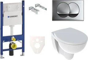 Cenovo zvýhodnený závesný WC set Geberit do ľahkých stien / predstenová montáž + WC Kolo Rekord SIKOGES7K71