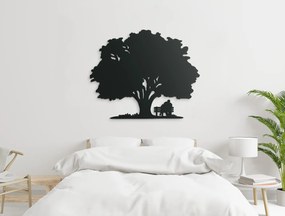 drevko Obraz na stenu Strom so zaľúbencami Rozmer obrazu: 44,5 x 55 cm, Farba dekorácie: Čierna