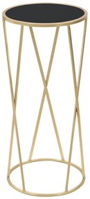 Odkladací stolík v čierno-zlatej farbe Mauro Ferretti Glam Simple, výška 75 cm