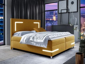 Kontinentálna posteľ Fronasa LED, Rozmer postele: 160x200, Dostupné poťahy: Fresh 37