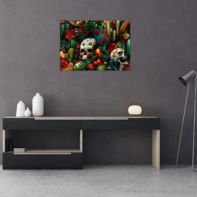 Sklenený obraz - Mexický koncept (70x50 cm)