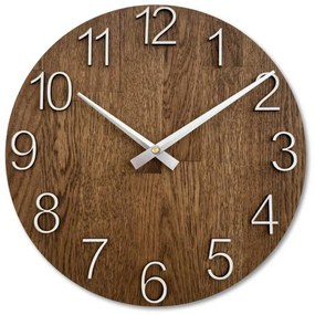 Ručne vyrezávané drevené nástenné hodiny I SENTOP MAS016-OSMO-3073-heads-silver