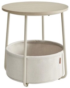 Odkladací stolík NOIRA krémovo-biely