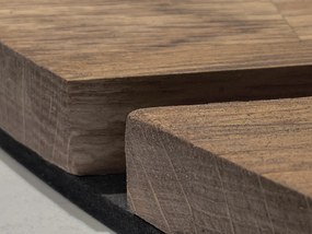Dekorstudio Drevené hodiny na stenu Solid OAK hnedé 80cm