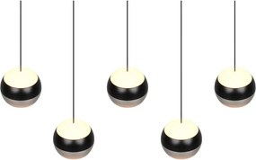 Čierne/v striebornej farbe LED závesné svietidlo Orbit – Trio Select