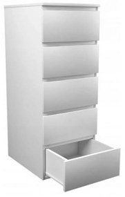 Komoda 5 zásuviek W5 biela