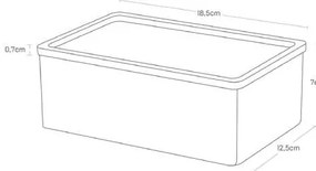 Biely úložný box s vekom 18.5x12.5x7 cm Rin – YAMAZAKI