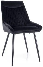 Stolička Agat Velvet čierna