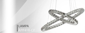Toolight - LED stropné svietidlo + diaľkové ovládanie APP418-CP, chrómová, OSW-65016