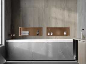 Mexen X-Wall-R, polica na zapustenie s prírubou  60 x 20 cm, medená matná - 19C0602010