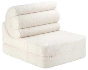 Krémové detské kresielko z textílie buklé Flipster – Wigiwama