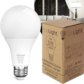 Toolight Toolight, LED žiarovka E27, 5W, 400lm, 4000K neutrálna biela, RSL020, OSW-20005