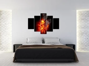 Obraz - Ruže v ohni (150x105 cm)