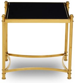 Odkladací stolík so sklenenou doskou 50x56 cm Ackley – Premier Housewares