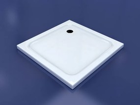 Dotty 100x100x5 cm štvorcová akrylová sprchová vanička, so sifonom