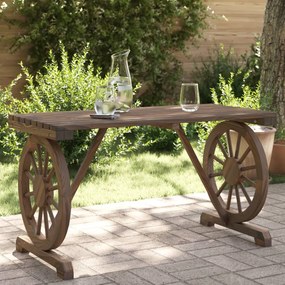 Záhradný stolík 115x55x65 cm jedľový masív 365114