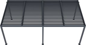 Hliníková bioklimatická pergola s lamelami BestBerg BBP-18G / 600 × 304 × 218 cm / sivá